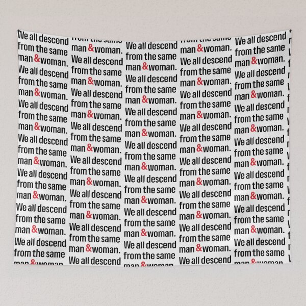 Item preview, We All Descend From The Same Man And Woman Inspirational Unity Quote designed and sold by Minem39.