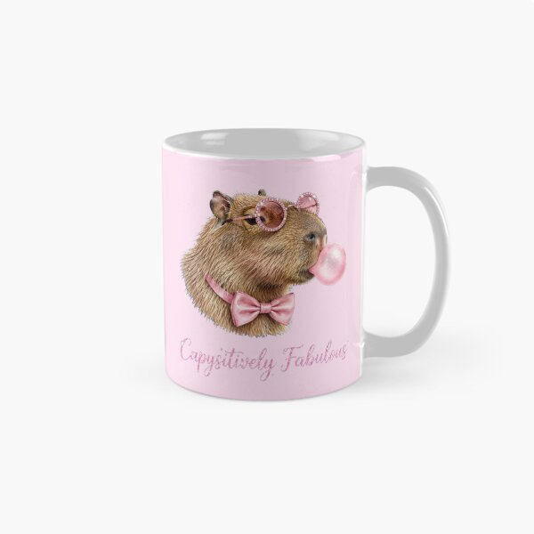 Item preview, Capysitively Fabulous - Cute Pink Coquette Capybara designed and sold by Vibe-Vary.