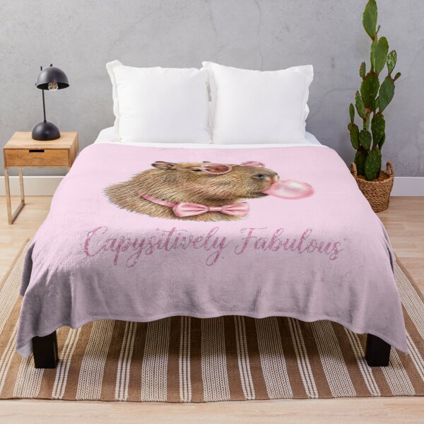 Item preview, Capysitively Fabulous - Cute Pink Coquette Capybara designed and sold by Vibe-Vary.