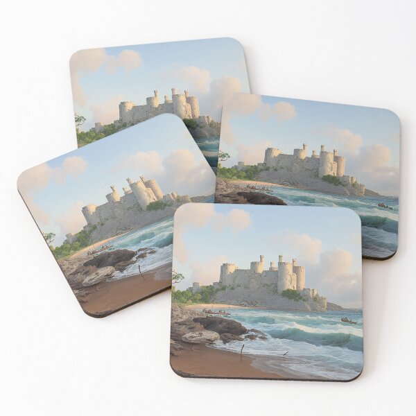 Item preview, Conwy Castle over Coastal Waves - Classical Fine Art Landscape designed and sold by ArtworkNorth.