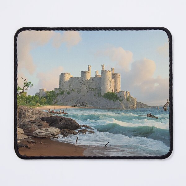 Item preview, Conwy Castle over Coastal Waves - Classical Fine Art Landscape designed and sold by ArtworkNorth.