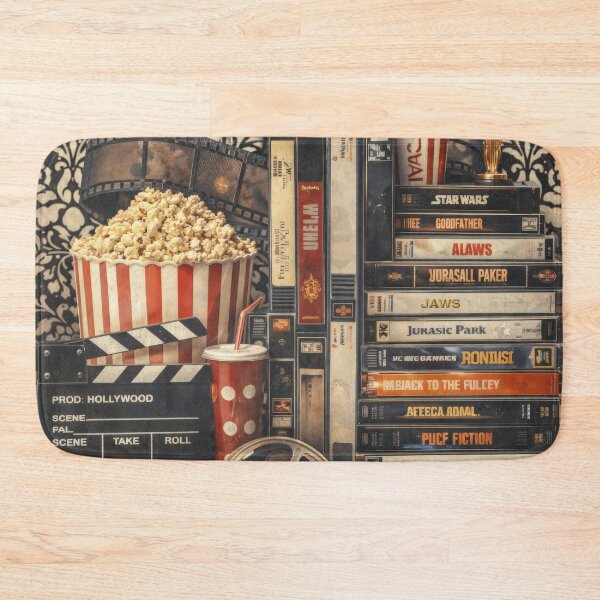 Item preview, Vintage VHS Cassette Stack Cinema Movie Poster designed and sold by Cine8.