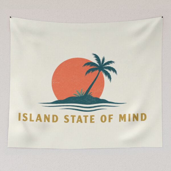 Item preview, Island state of mind with palm tree designed and sold by anytka.