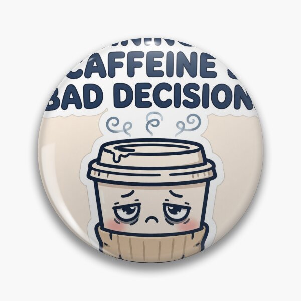Item preview, Caffeine and Bad Decisions Sticker designed and sold by SniffGiggle.