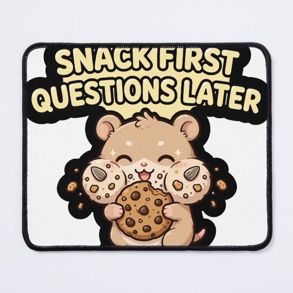 Item preview, Cute Hamster Stuffed Cheeks Hugging Cookie Sticker designed and sold by xiaoxiaochibi.