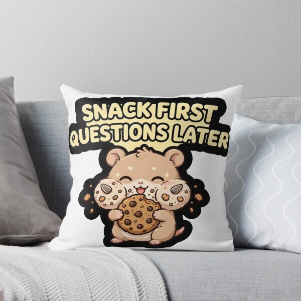 Item preview, Cute Hamster Stuffed Cheeks Hugging Cookie Sticker designed and sold by xiaoxiaochibi.