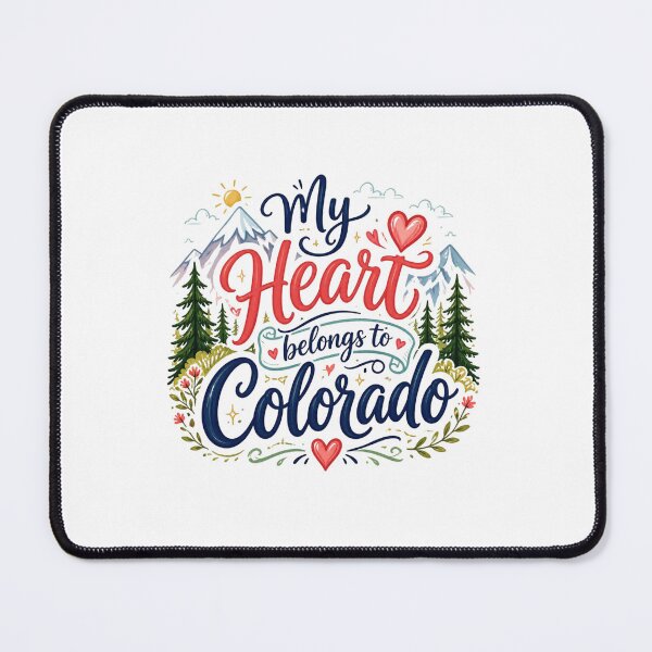 Item preview, My Heart Belongs to Colorado - Cute Souvenir Travelers Gift for Men Women & Kids designed and sold by Mozaic Clothes.