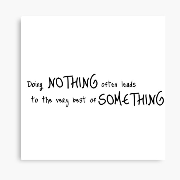 Pooh Something Quote Canvas Print