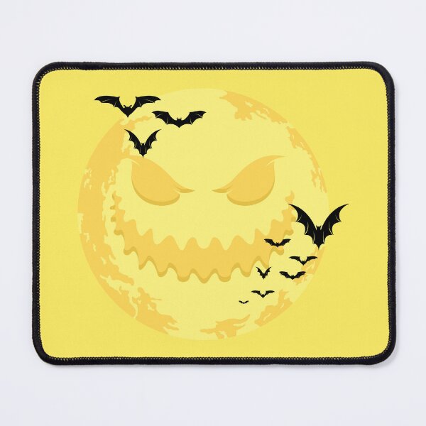 Item preview, Spooky Evil Yellow Moon and Bats Halloween Design designed and sold by SolutionsArt.