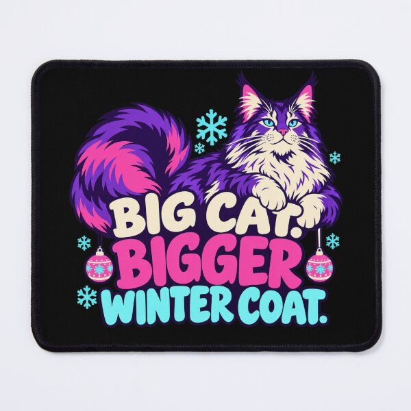 Item preview, Big Cat Bigger Winter Coat Maine Coon Winter Humor designed and sold by DreamLayerStudio.