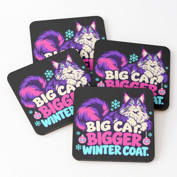 Item preview, Big Cat Bigger Winter Coat Maine Coon Winter Humor designed and sold by DreamLayerStudio.
