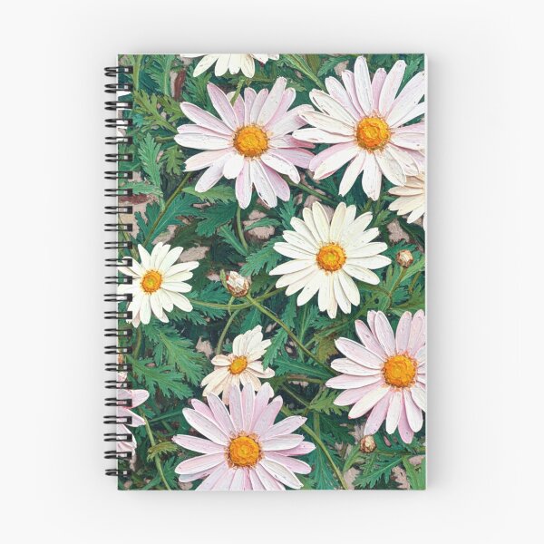 Item preview, Daisies with white and pink petals and a yellow center designed and sold by Nifashedji.