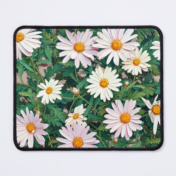 Item preview, Daisies with white and pink petals and a yellow center designed and sold by Nifashedji.