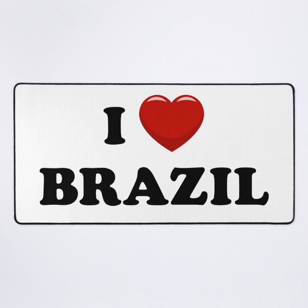 Item preview, I Love Brazil / I Heart Brazil (Black text with red heart) designed and sold by STUDIO-72.