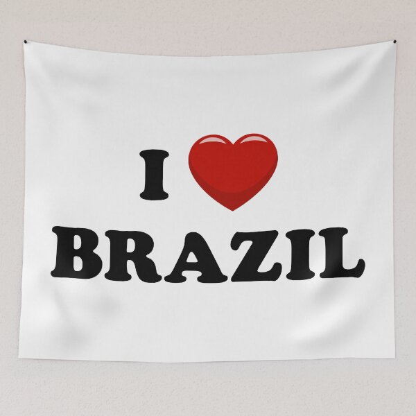 Item preview, I Love Brazil / I Heart Brazil (Black text with red heart) designed and sold by STUDIO-72.