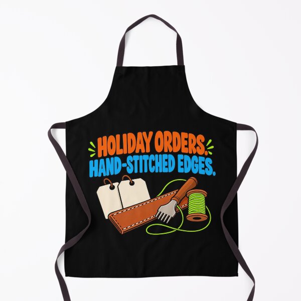 Item preview, Holiday Orders Hand Stitched Edges Leathercraft Humor designed and sold by DreamLayerStudio.