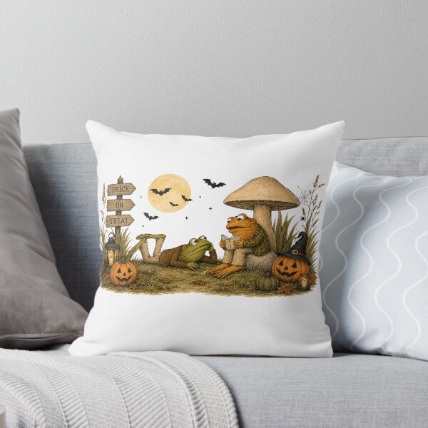 Item preview, Frog and Toad Trick or Treat Mushroom Halloween designed and sold by ROBOTFACE.