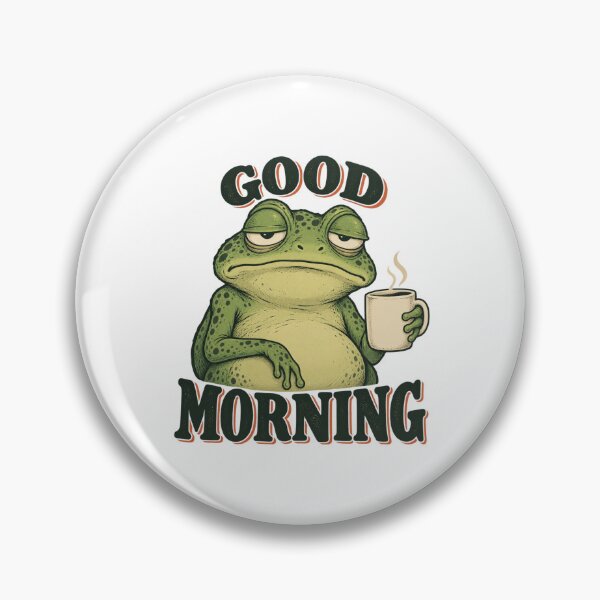 Item preview, Good Morning Grumpy Coffee Frog designed and sold by bobcatmarty.
