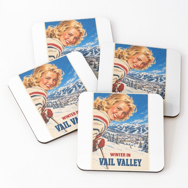 Item preview, Vintage Ski Poster Winter In Vail Valley Colorado designed and sold by dressedupmule.