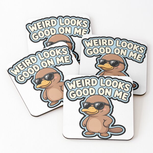 Item preview, Cool Platypus Sunglasses Weird Looks Good On Me Sticker designed and sold by xiaoxiaochibi.