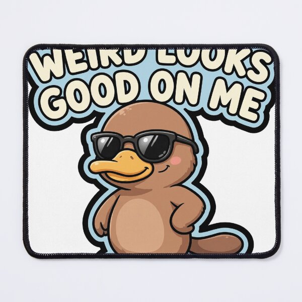 Item preview, Cool Platypus Sunglasses Weird Looks Good On Me Sticker designed and sold by xiaoxiaochibi.