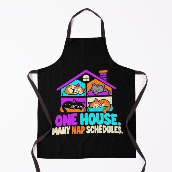 Item preview, One House Many Nap Schedules Multi Cat Home Humor designed and sold by DreamLayerStudio.
