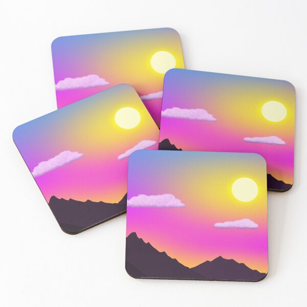 Item preview, Minimalist Mountain Pastel Clouds Sunset designed and sold by ArtisticJump.