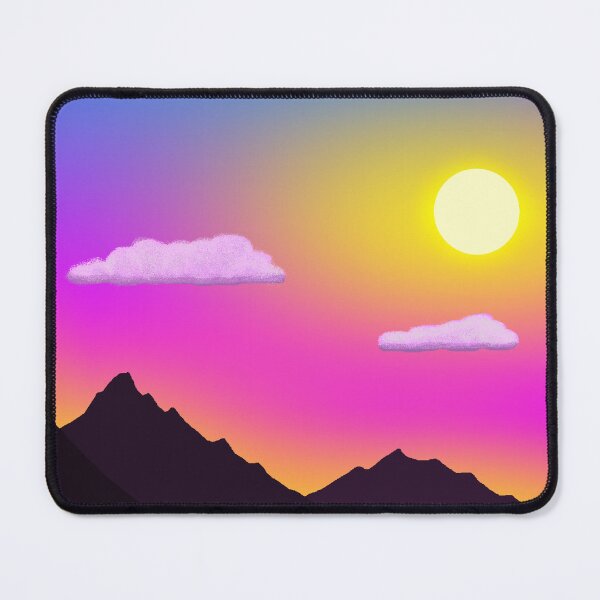 Item preview, Minimalist Mountain Pastel Clouds Sunset designed and sold by ArtisticJump.