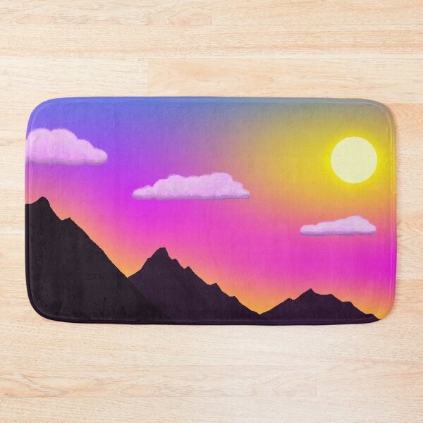 Item preview, Minimalist Mountain Pastel Clouds Sunset designed and sold by ArtisticJump.
