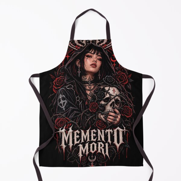 Item preview, Memento Mori Dark Gothic Witch Macabre Skull Art designed and sold by CrazySzoopWorld.