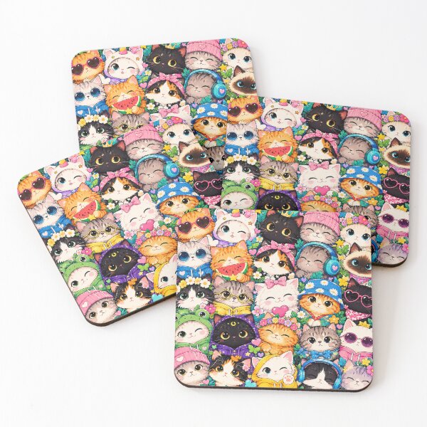 Item preview, Colorful Nordic Tropical Cat Pattern designed and sold by Aramdesing.