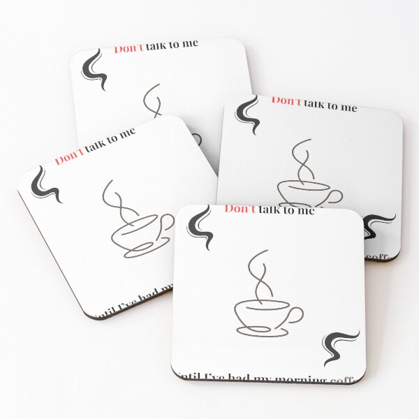 Item preview, Minimalist "Don't Talk To Me" Morning Coffee Quote T-Shirt designed and sold by ZenVibeDesign.