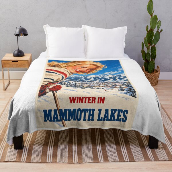 Item preview, Vintage Ski Poster Winter In Mammoth Lakes California designed and sold by dressedupmule.