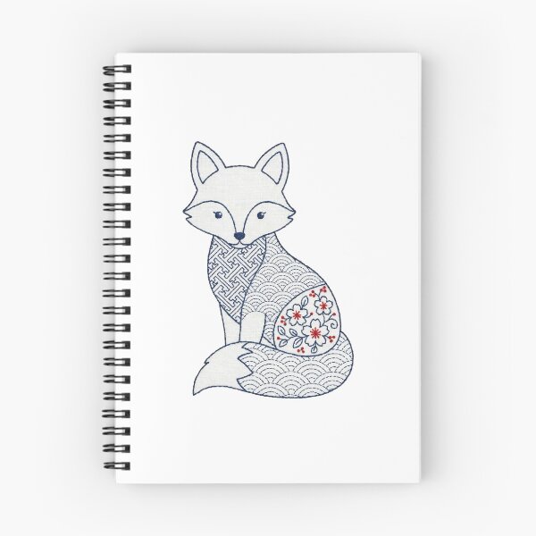 Item preview, fox in sashiko style designed and sold by Maewshooter.
