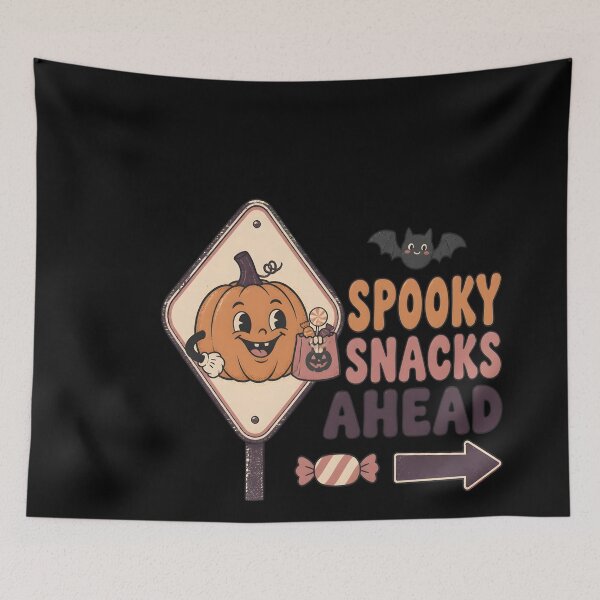 Item preview, Spooky Snacks Ahead Highway Sign Halloween Treat designed and sold by LiviuGligoros.