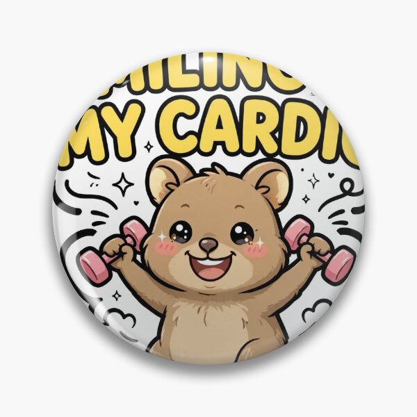 Item preview, Happy Quokka Lifting Dumbbells Smiling Is My Cardio Sticker designed and sold by xiaoxiaochibi.