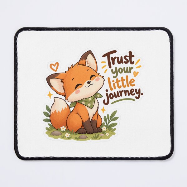 Item preview, Kawaii Cute Fox Trust Your Little Journey Quote designed and sold by amineshop.