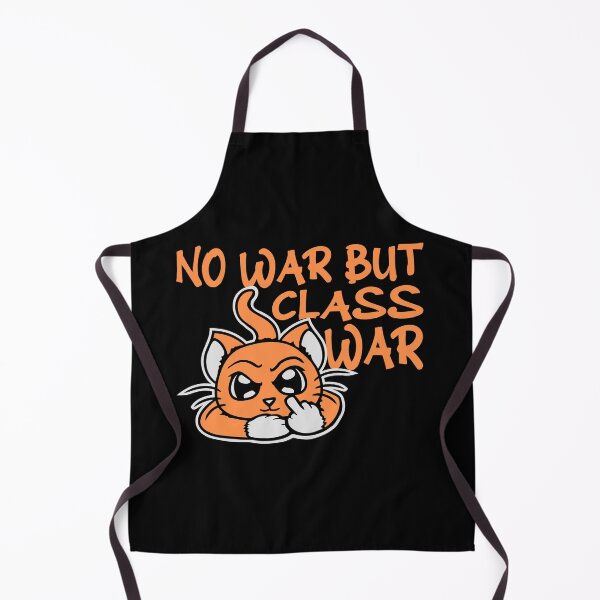 Item preview, No war but class war cat pet middle finger Political designed and sold by shirt-o-mat.