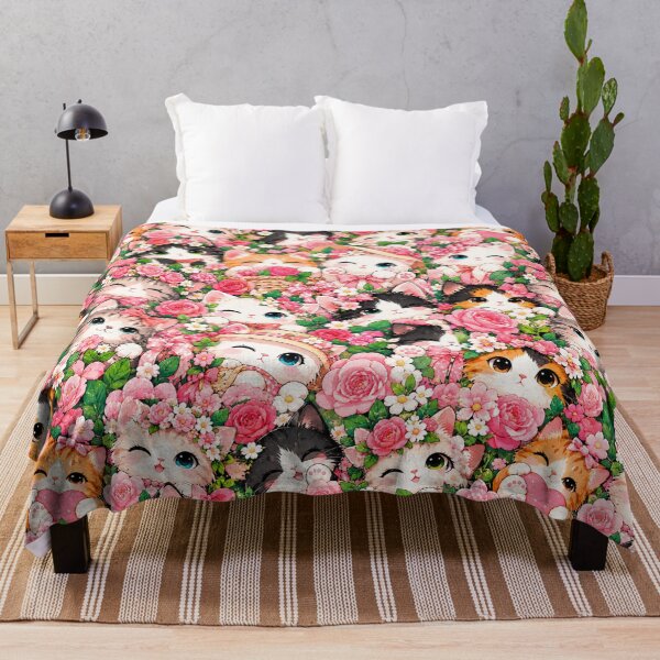 Item preview, Colorful Nordic Tropical Cat Pattern designed and sold by Aramdesing.