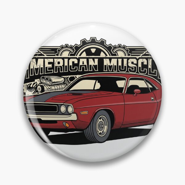 Item preview, American Muscle Car Retro Badge Print designed and sold by AKDesign26.