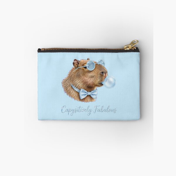 Item preview, Capysitively Fabulous Blue Capybara - Cute Blue Coquette designed and sold by Vibe-Vary.