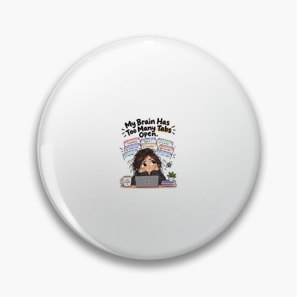 Item preview, Kawaii Cute Overthinker Girl Funny Quote designed and sold by amineshop.