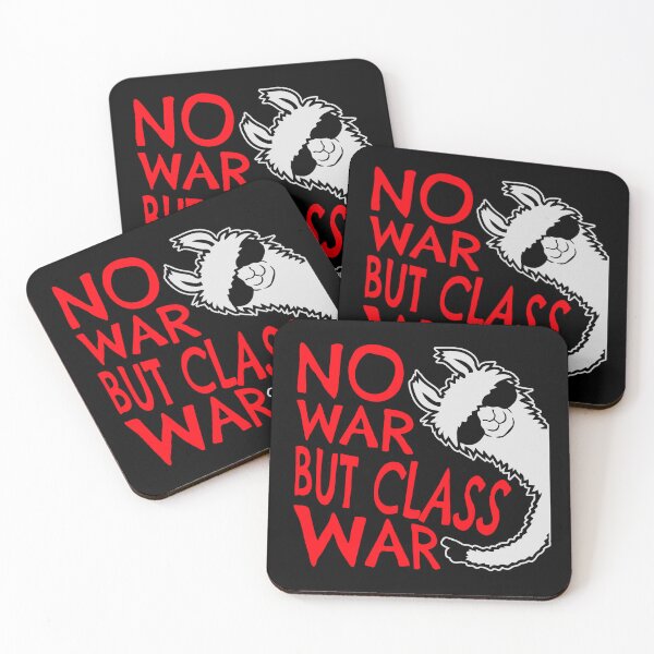 Item preview, No war but class war Political Llama Sunglasses Text designed and sold by shirt-o-mat.
