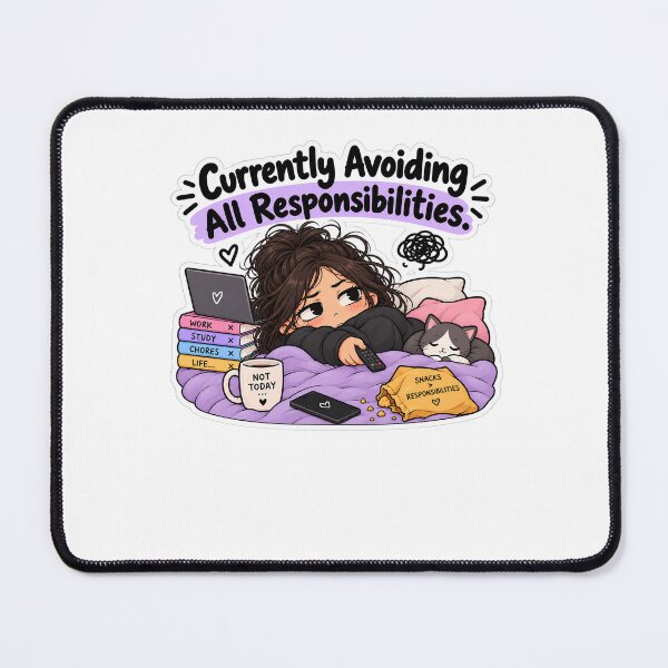 Item preview, Kawaii Cute Overthinker Girl Funny Quote designed and sold by amineshop.