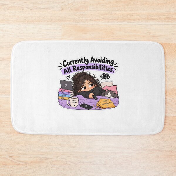 Item preview, Kawaii Cute Overthinker Girl Funny Quote designed and sold by amineshop.