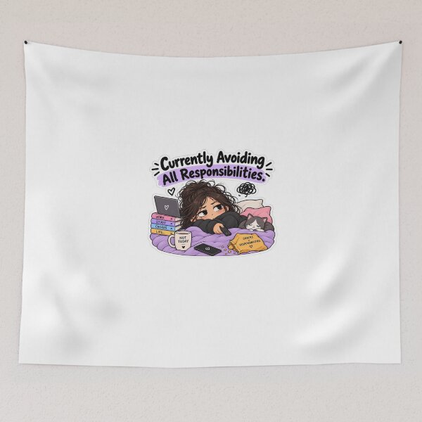 Item preview, Kawaii Cute Overthinker Girl Funny Quote designed and sold by amineshop.