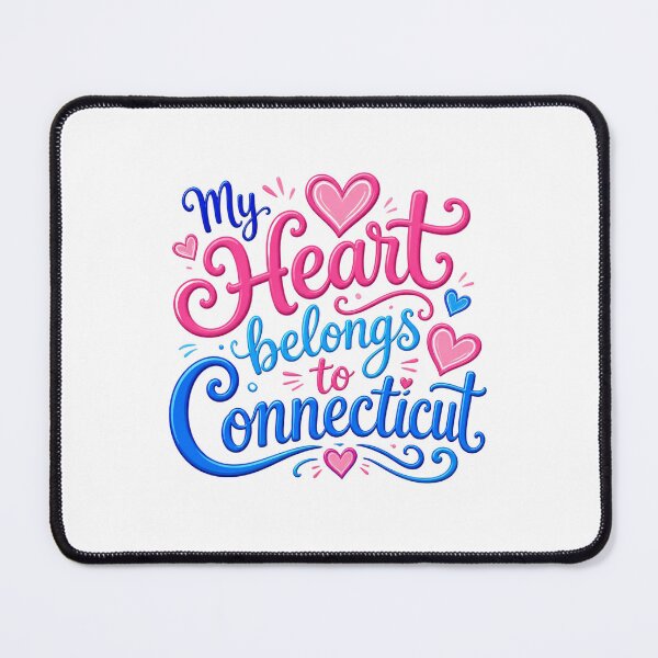 Item preview, My Heart Belongs to Connecticut - Cute Souvenir Travelers Gift for Men Women & Kids designed and sold by Mozaic Clothes.