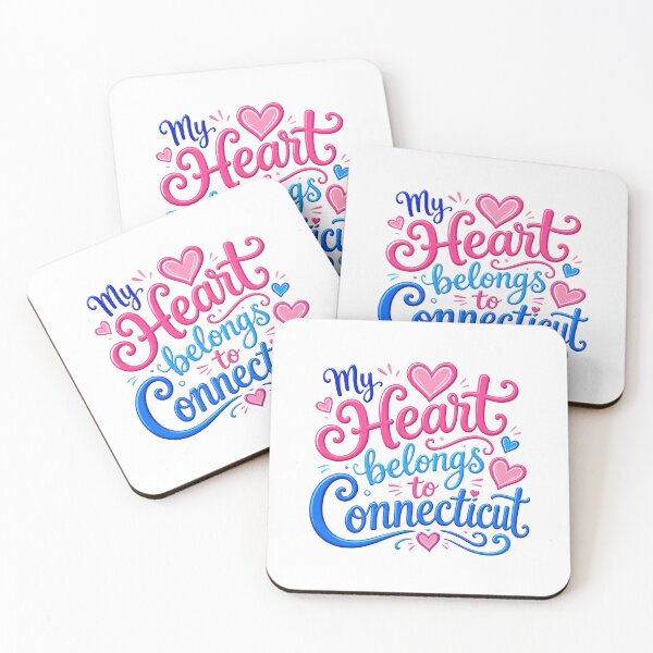 Item preview, My Heart Belongs to Connecticut - Cute Souvenir Travelers Gift for Men Women & Kids  designed and sold by Mozaic Clothes.