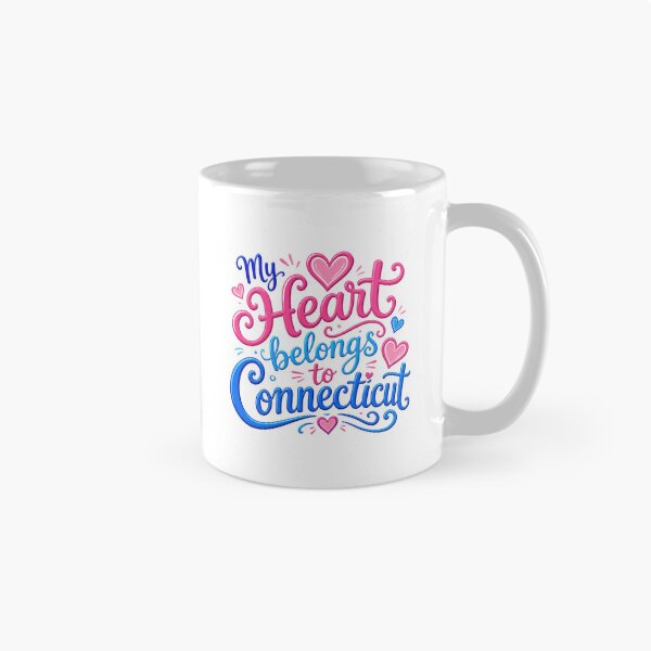 Item preview, My Heart Belongs to Connecticut - Cute Souvenir Travelers Gift for Men Women & Kids  designed and sold by Mozaic Clothes.