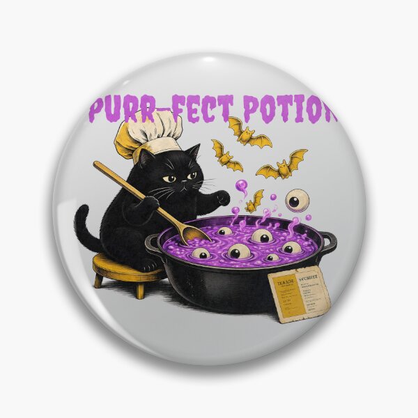 Item preview, Spooky Black Cat Potion Chef Halloween Witch Kitchen designed and sold by CraftyValley.